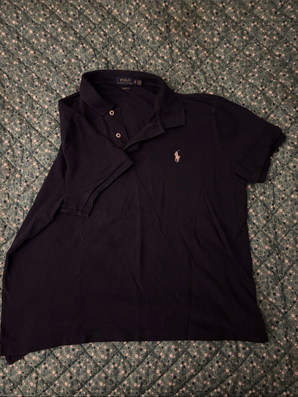 Polo by Ralph Lauren Navy Blue Short Sleeve Polo with Embroidered Pony
